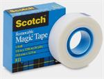 Magic tape 811-II Aftagelig, 19 mm x 33 m.  